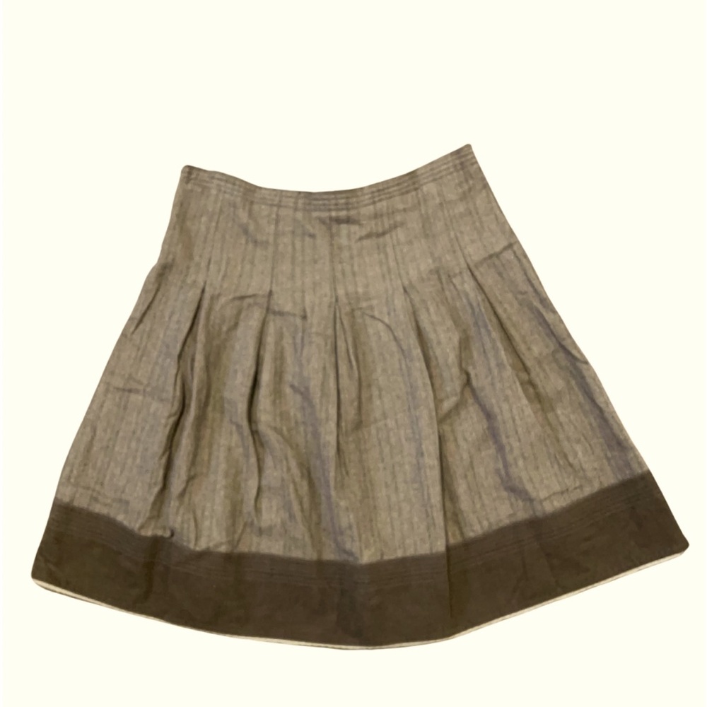 United Colors of Benetton brown Tweed Herringbone A-Line Skirt Size 6